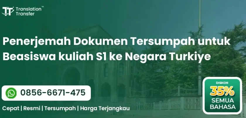 Beasiswa kuliah S1 ke Negara Turkiye