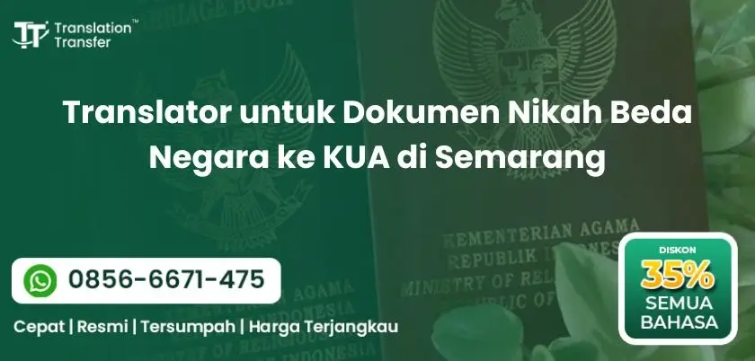 Translator untuk Dokumen Nikah Beda Negara ke KUA di Semarang