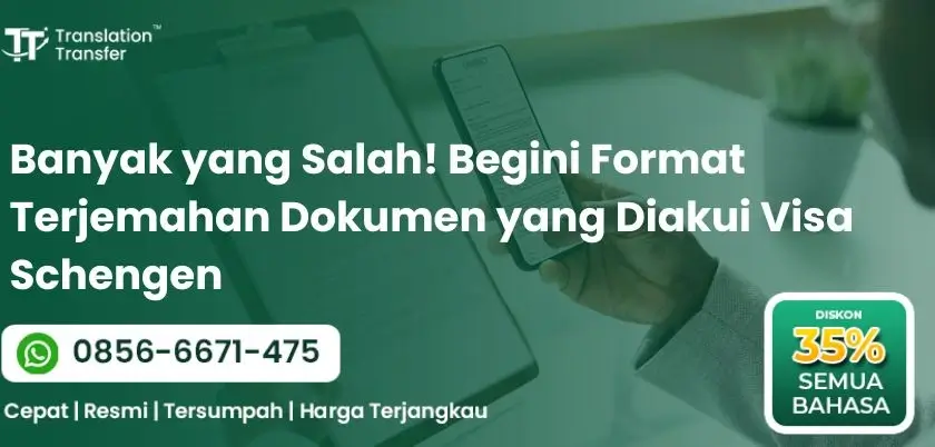 Format Terjemahan Dokumen yang Diakui Visa Schengen