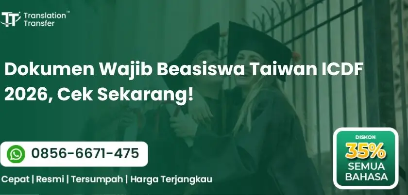 Dokumen Wajib Beasiswa Taiwan ICDF 2026, Cek Sekarang!