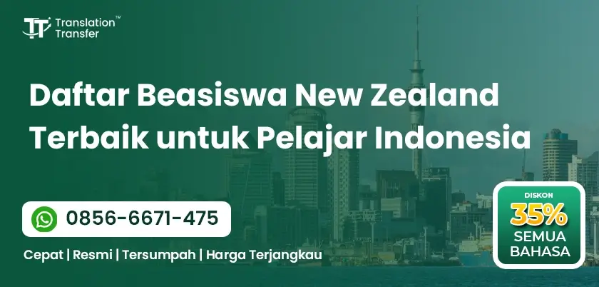 Daftar Beasiswa New Zealand Terbaik untuk Pelajar Indonesia