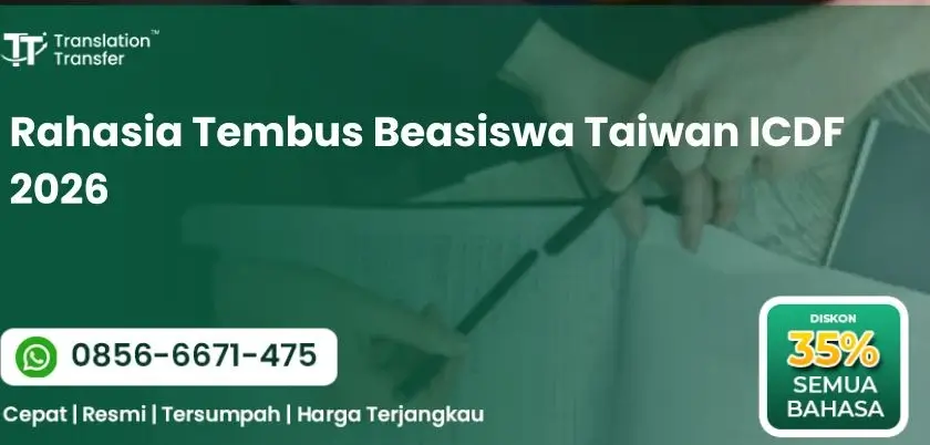 Rahasia Tembus Beasiswa Taiwan ICDF 2026