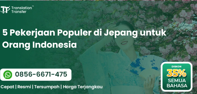 5 Pekerjaan Populer di Jepang untuk Orang Indonesia