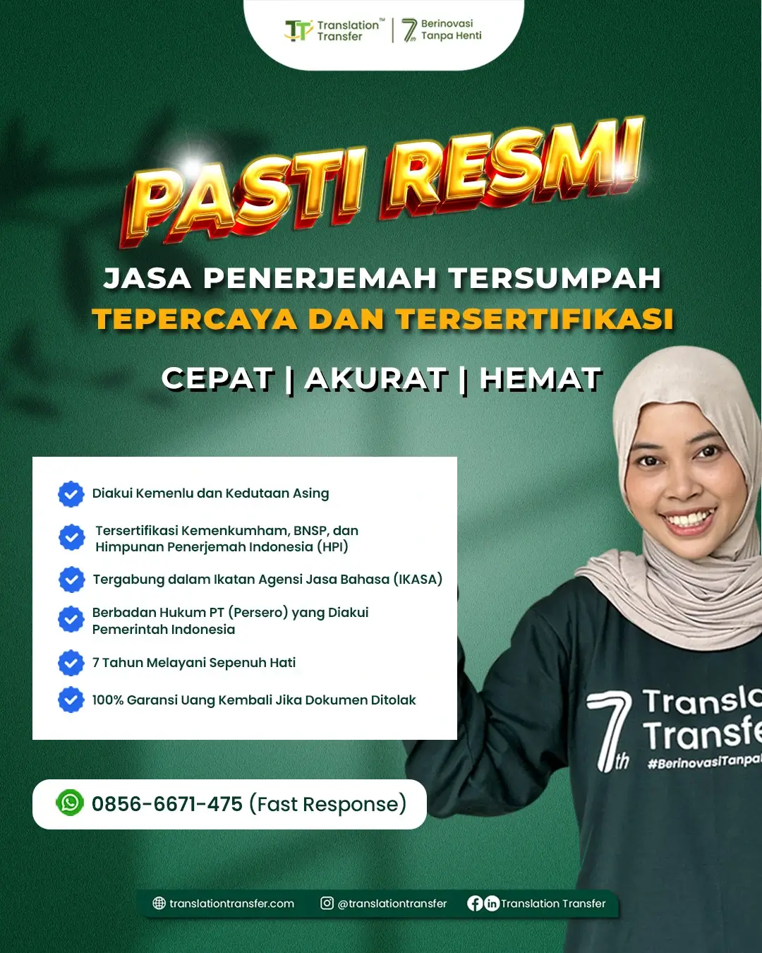Penerjemah Tersumpah Terpercaya Order online dari Lampung