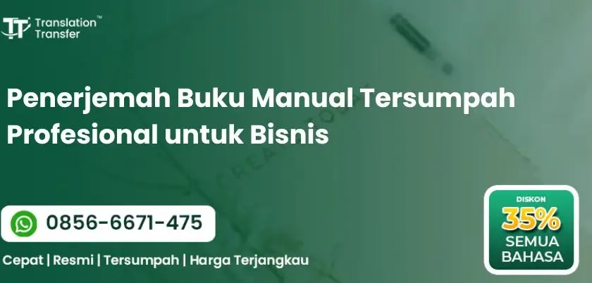 Penerjemah Buku Manual Tersumpah Profesional untuk Bisnis