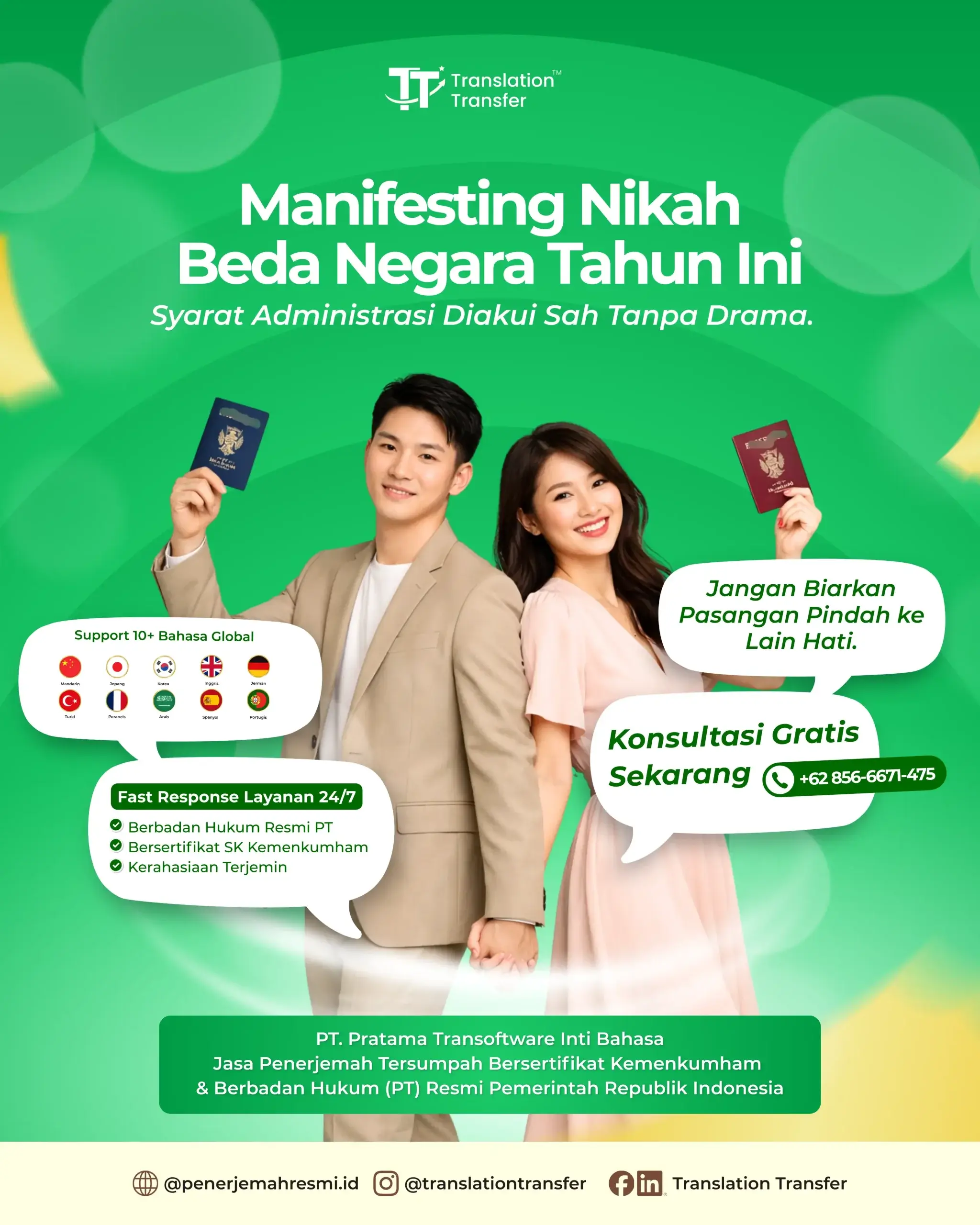 Terjemah Dokumen Nikah Campur: Tersumpah & Diakui KBRI