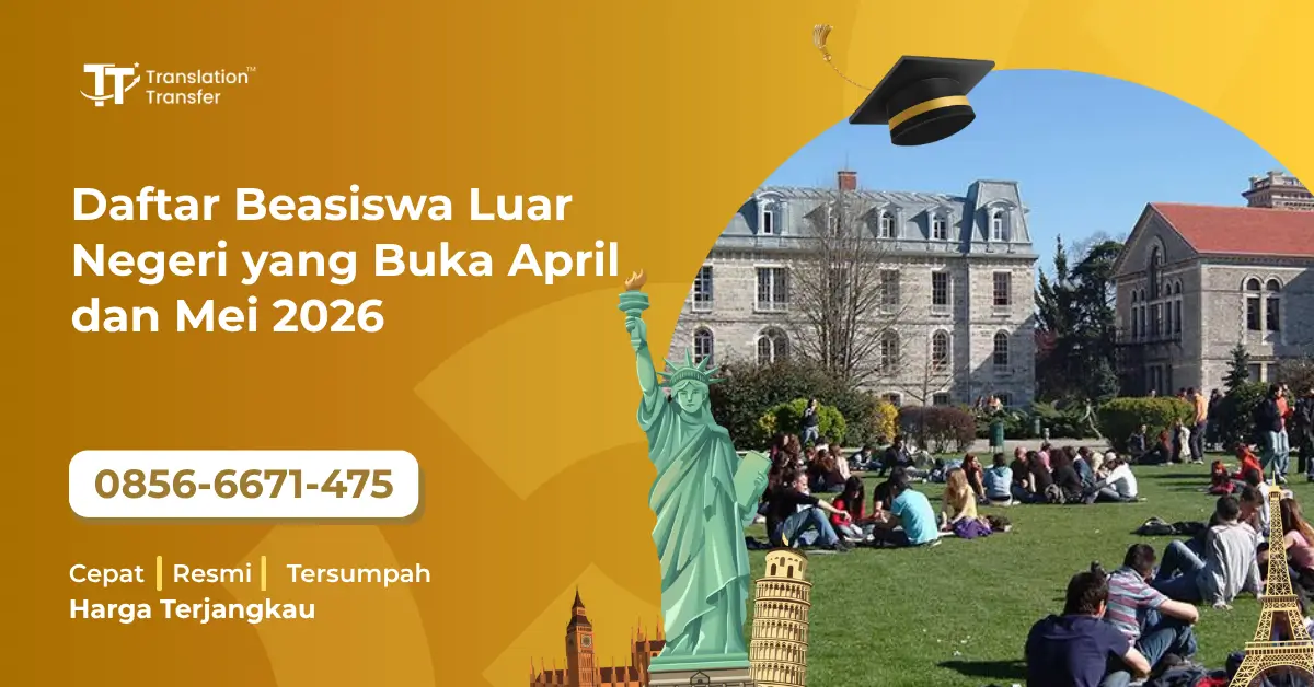 Daftar Beasiswa Luar Negeri yang Buka April dan Mei 2026