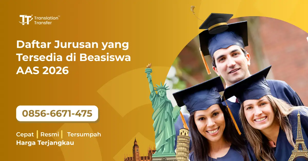 Daftar Jurusan yang Tersedia di Beasiswa AAS 2026