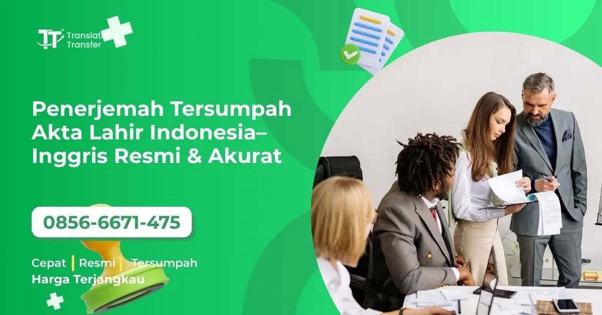 Penerjemah Tersumpah Akta Lahir Indonesia–Inggris