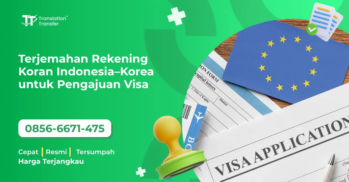 Terjemahan Rekening Koran Indonesia–Korea untuk Pengajuan Visa