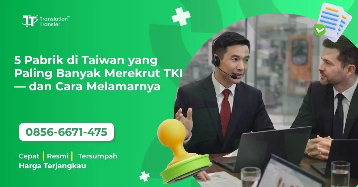 5 Pabrik di Taiwan yang Paling Banyak Merekrut TKI — dan Cara Melamarnya