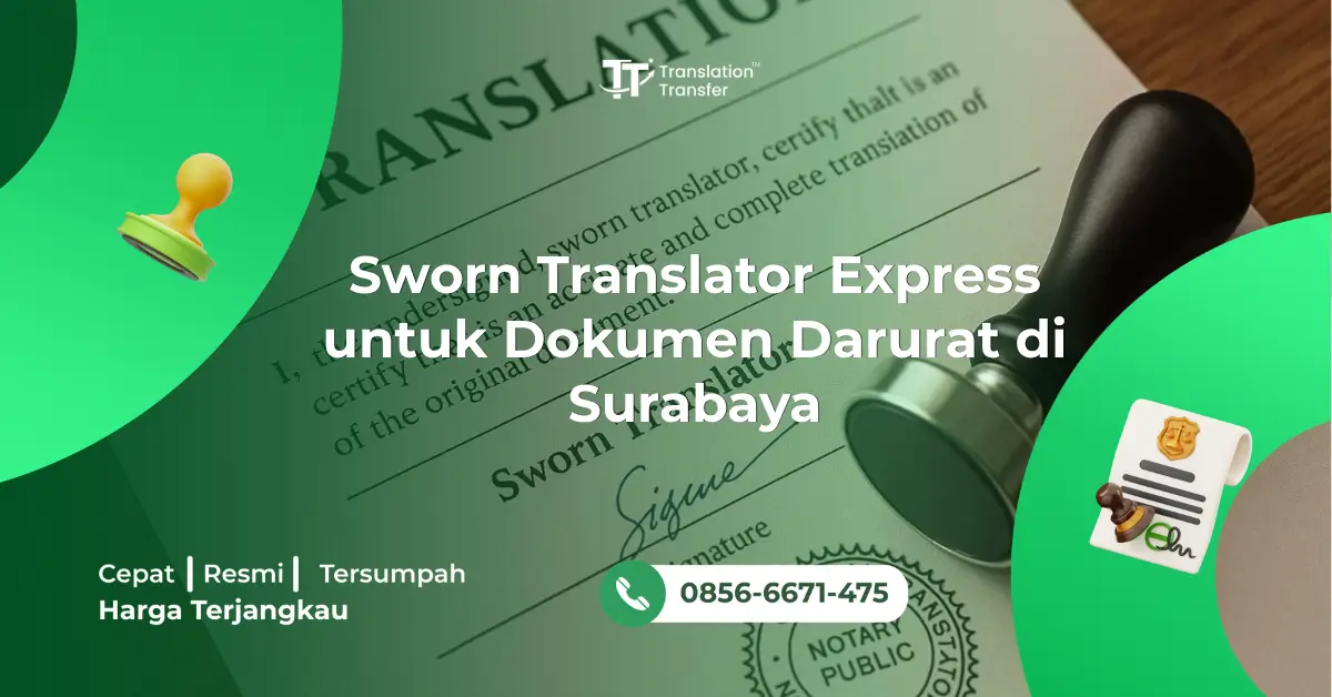 Sworn Translator Express untuk Dokumen Darurat di Surabaya