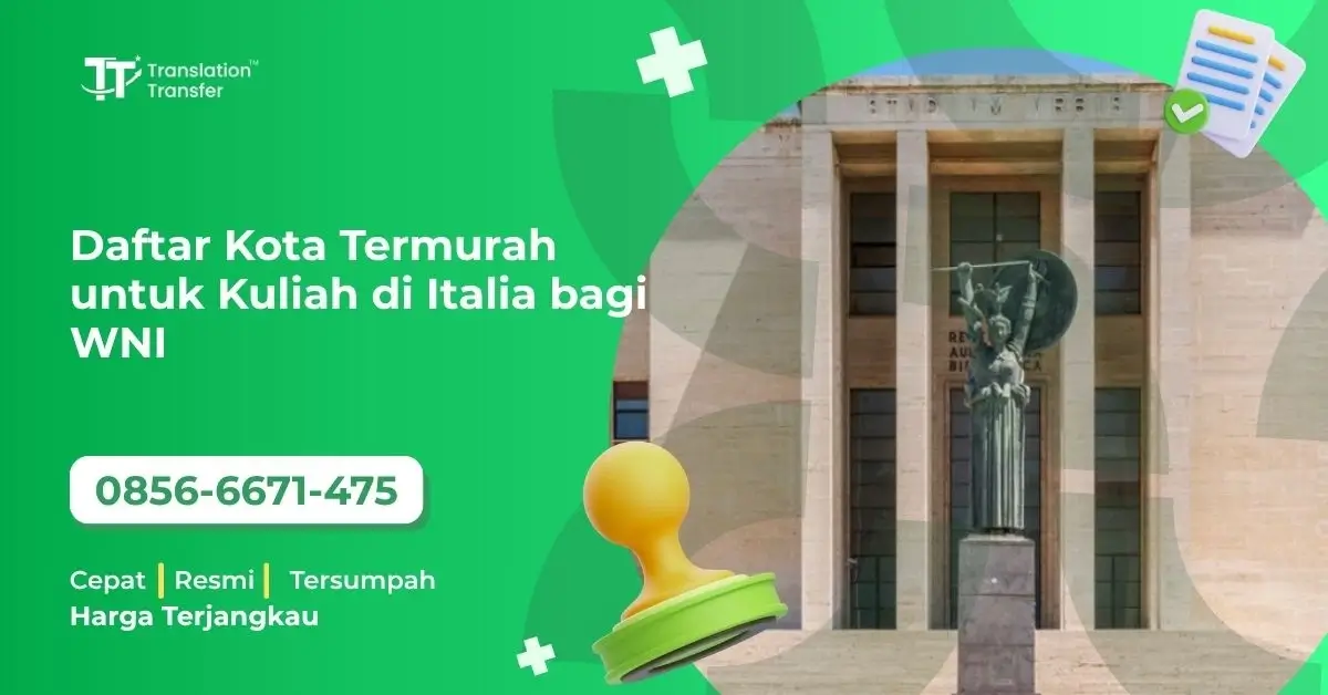 Daftar Kota Termurah untuk Kuliah di Italia bagi WNI