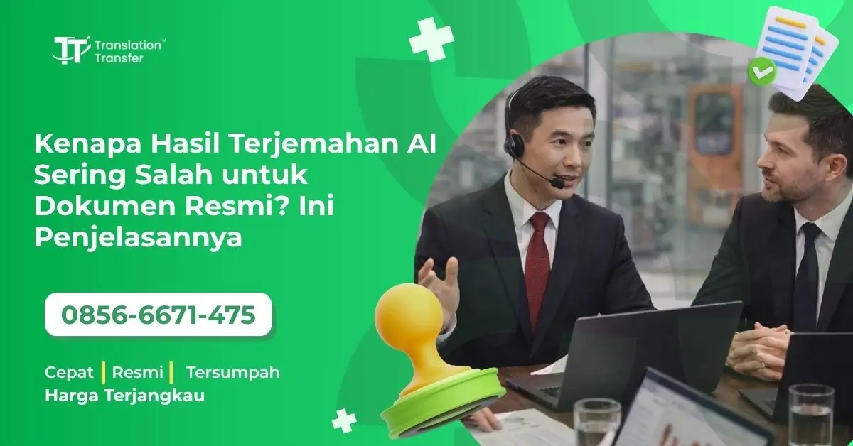 Kenapa Hasil Terjemahan AI Sering Salah untuk Dokumen Resmi? Ini Penjelasannya