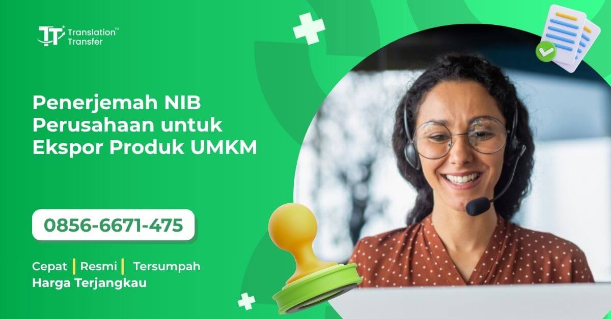 Penerjemah NIB Perusahaan untuk Ekspor Produk UMKM