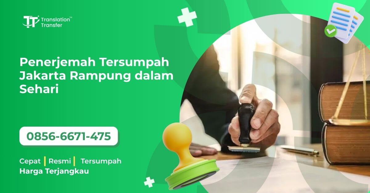 Penerjemah Tersumpah Jakarta Rampung dalam Sehari