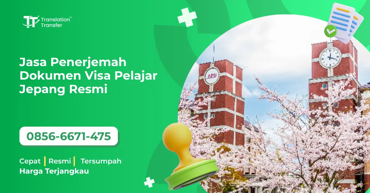 Jasa Penerjemah Dokumen Visa Pelajar Jepang Resmi