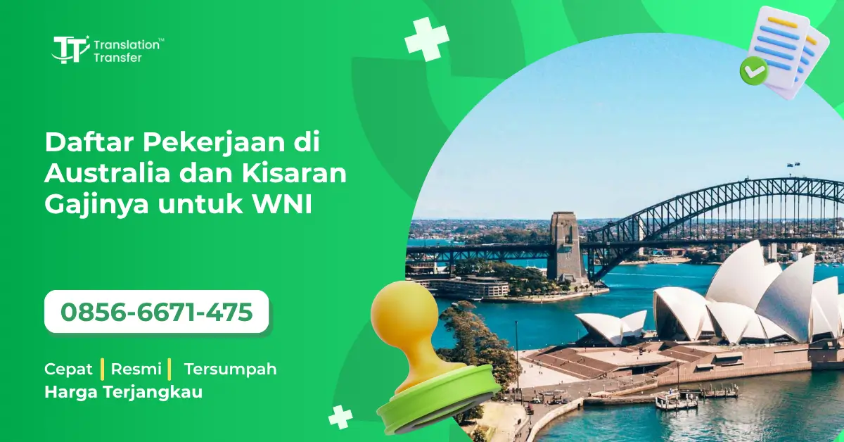 Daftar Pekerjaan di Australia dan Kisaran Gajinya untuk WNI
