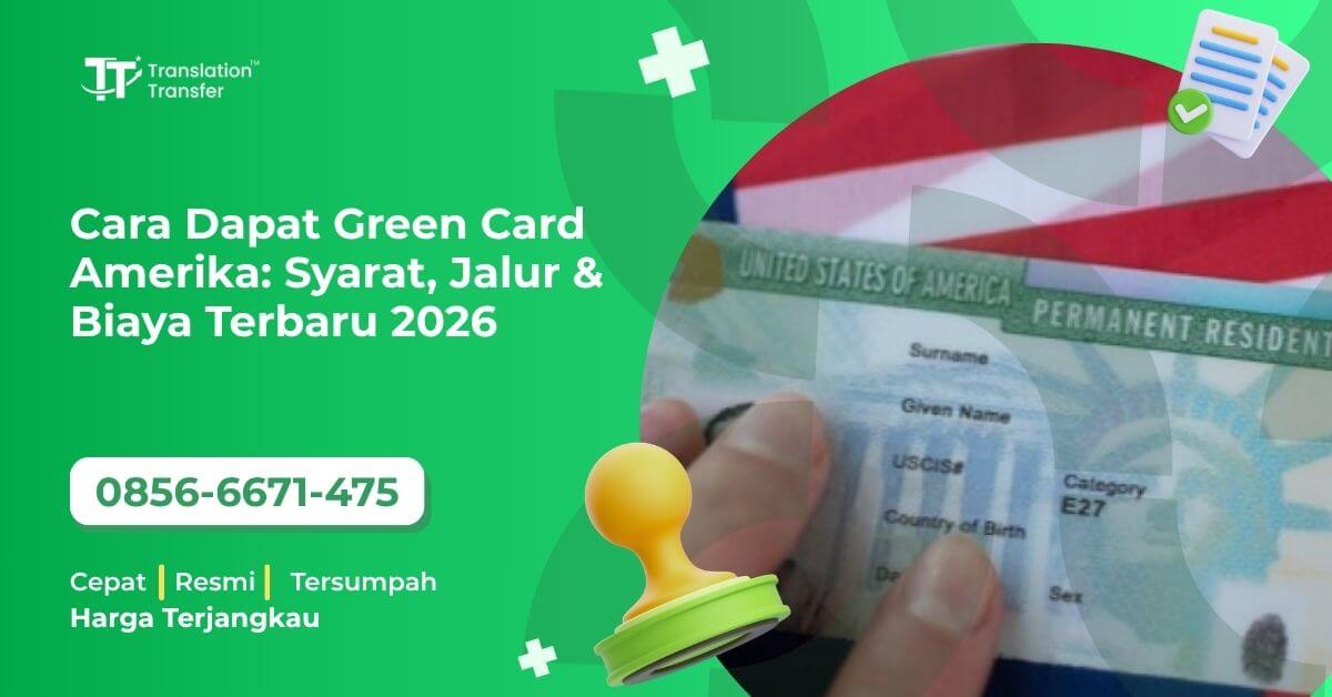 Cara Dapat Green Card Amerika